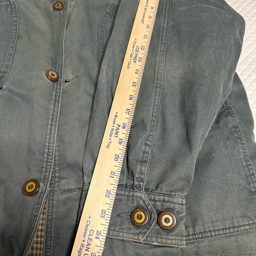 VINTAGE Eddie Bauer Chore Jacket Men L Green Goose Down Removable Liner Dad coat - Picture 6 of 16